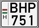 license plates of Hungary, Cars (1990)