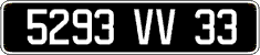 French license plate, FNI