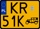 License plates of Poland, Oldtimers