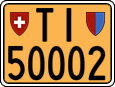 License plate of Switzerland, Slow vehicles (yellow)