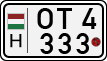 license plates of Hungary, Oldtimers (1990)