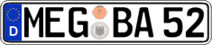 German license plate, Regular plates
