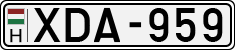 license plates of Hungary, Cars (1990)