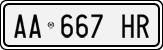License plate of Italy, Cars (1994 year series)