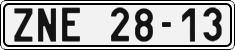 License plate of the Czech Republic, Cars (1960)