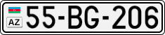 License plate of Azerbaijan, Cars