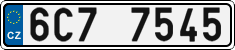 License plate of the Czech Republic, Cars (2001)