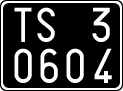 License plate of Italy, Cars (1927 year series)
