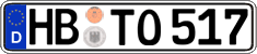 German license plate, Regular plates