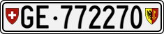License plate of Switzerland, Cars