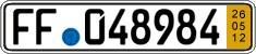 German license plate, Short-term transit plates