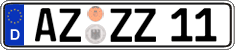 German license plate, Regular plates
