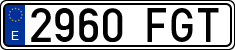 License plates of Spain, Ordinary (2000)