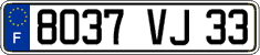French license plate, FNI