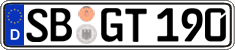 German license plate, Regular plates