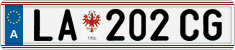 License plate of Austria, Regular plates