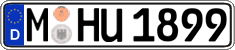 German license plate, Regular plates