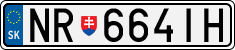 License plate of Slovakia, Cars