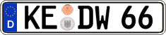 German license plate, Regular plates