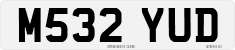 License plate of the United Kingdom, 1983 year system