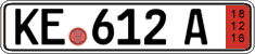 German license plate, Export transit plates