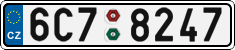 License plate of the Czech Republic, Cars (2001)