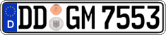 German license plate, Regular plates