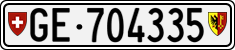 License plate of Switzerland, Cars