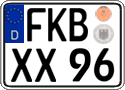 German license plate, Regular plates