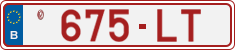 License plate of Belgium, Vanity Plates (2014)
