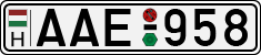 license plates of Hungary, Cars (1990)