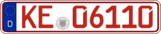 German license plate, Red license plates