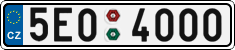 License plate of the Czech Republic, Cars (2001)
