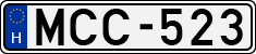 license plates of Hungary, Cars (1990)