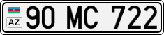 License plate of Azerbaijan, Cars