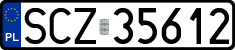 License plates of Poland, Regular car plates