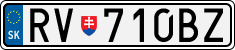 License plate of Slovakia, Cars
