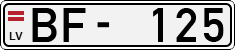 License plate of Latvia, Regular car plates