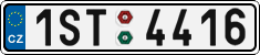 License plate of the Czech Republic, Cars (2001)