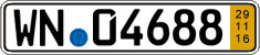 German license plate, Short-term transit plates