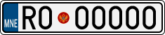 License plate of Montenegro, Vanity Plates
