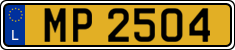 License plate of Luxembourg, 2003 year system
