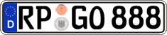 German license plate, Regular plates