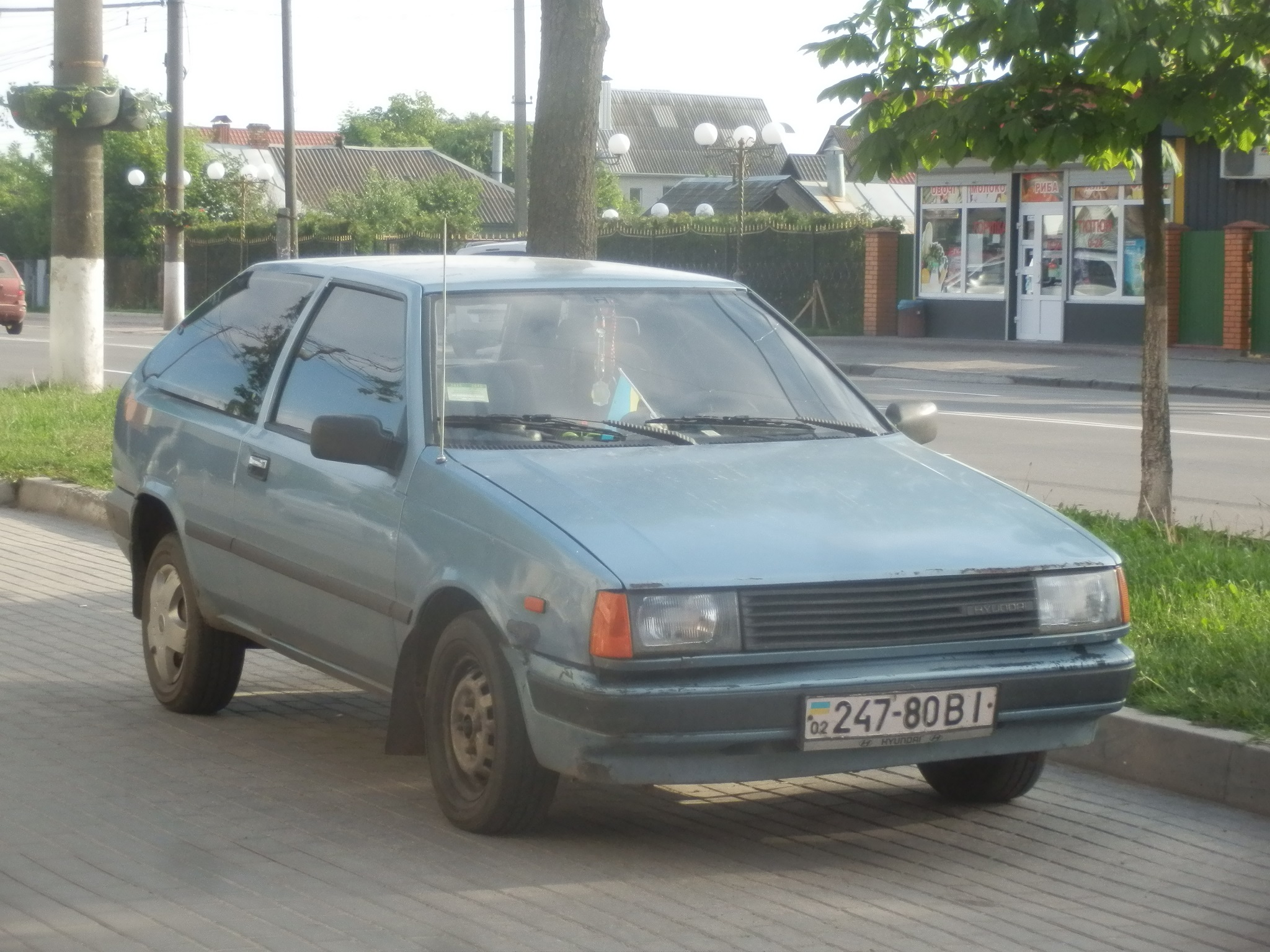 02 247-80 BI, Hyundai Pony 3rd gen 3-door Hatch (X1; EU-market), 1985–1989