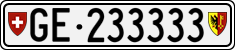 License plate of Switzerland, Cars