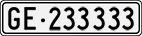 License plate of Switzerland, Cars