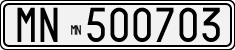 License plate of Italy, Cars (1927 year series)