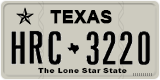 Texas, Regular plates (2012) (АBC-1234)
