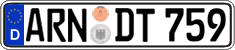 German license plate, Regular plates