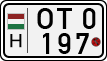 license plates of Hungary, Oldtimers (1990)